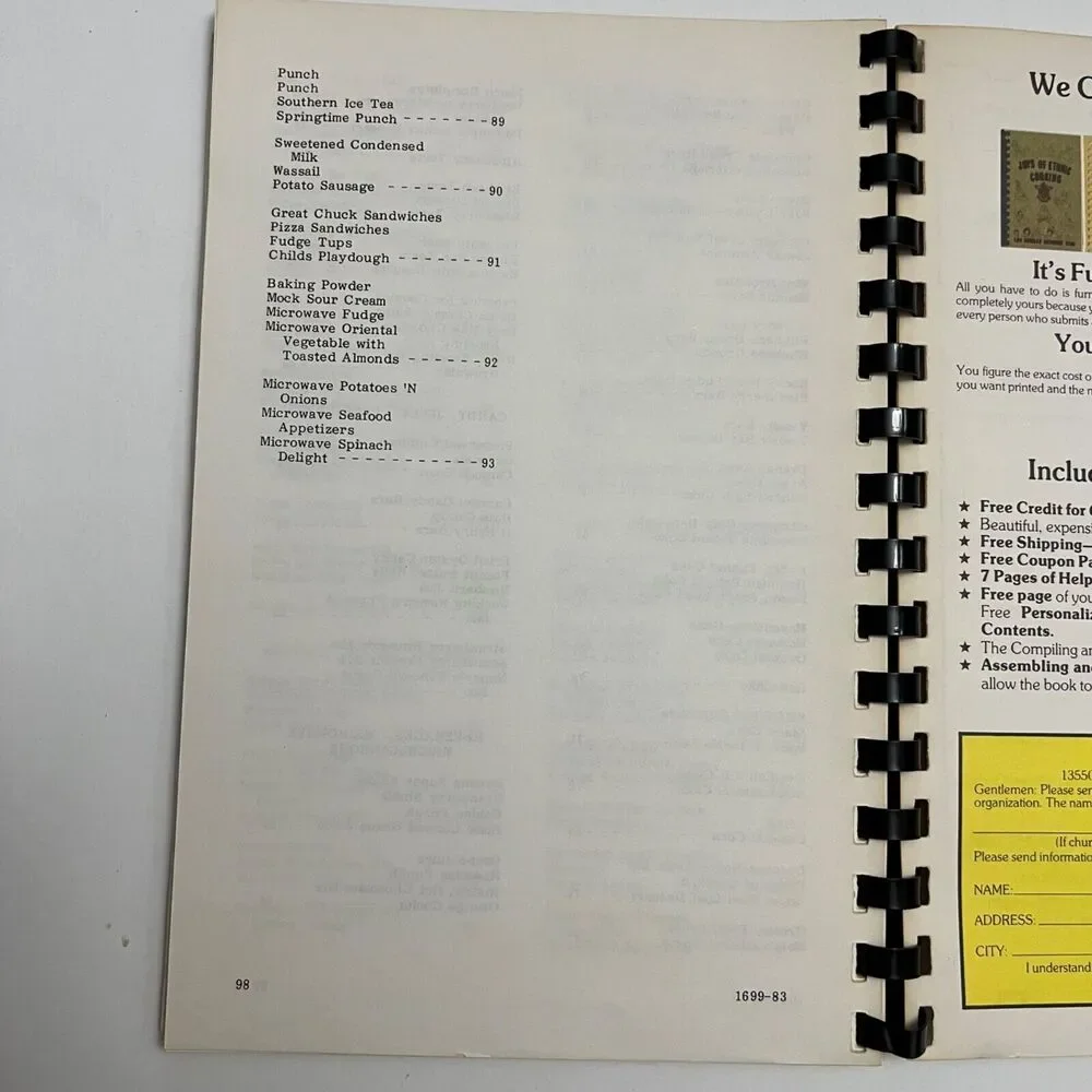 Vintage Cookbook Treasures from the Kings Kids 1981 Spiral Bound Paperback